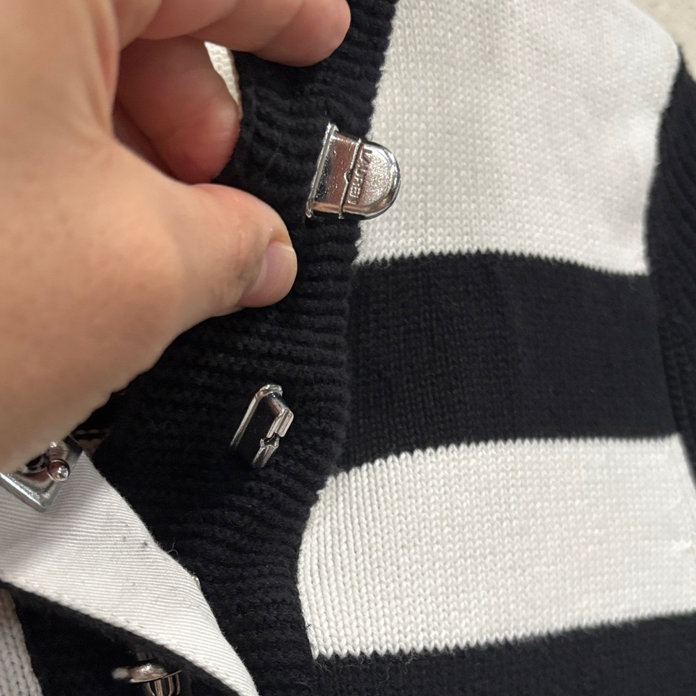 Lauren Ralph Lauren Black and White Cotton Top - Picture 4 of 5